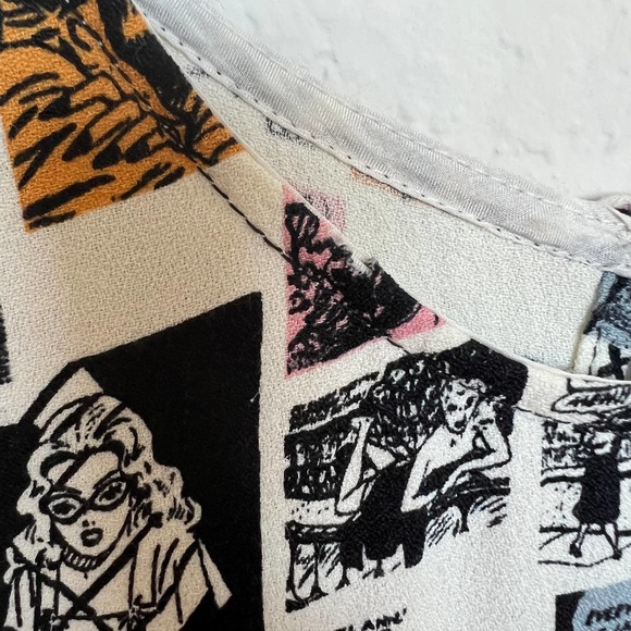 Reformation Lilah Comic Print Dress size Large - Picture 11 of 14